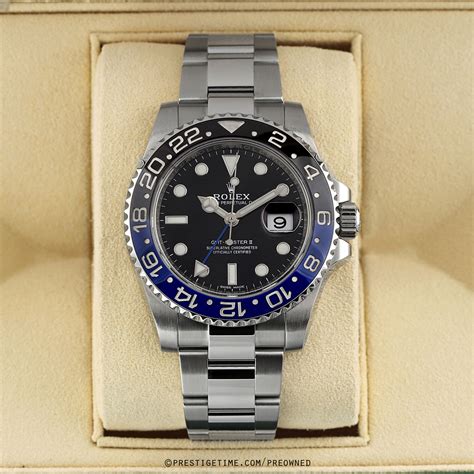 rolex gmt master ii batman used|rolex batman gmt price.